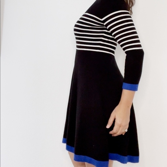 Vince Camuto long sleeve color block sweater dress - Picture 8 of 9